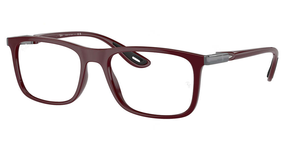 Ray-Ban RX7222M square eyeglasses in Dark Red