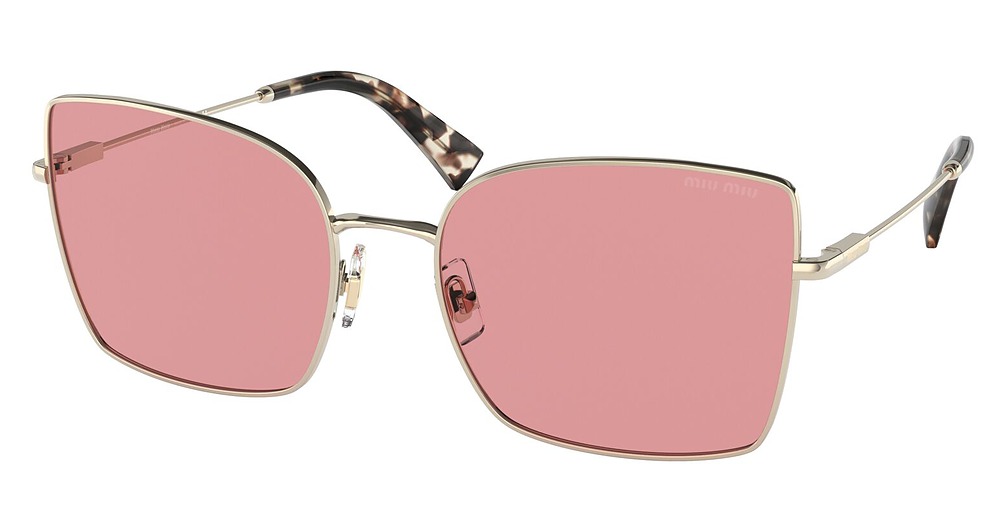 Miu Miu MU 51WS cateye sunglasses in Pale Gold/Pink