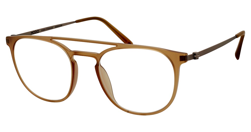 Modo 7007 round eyeglasses in Matte Cognac