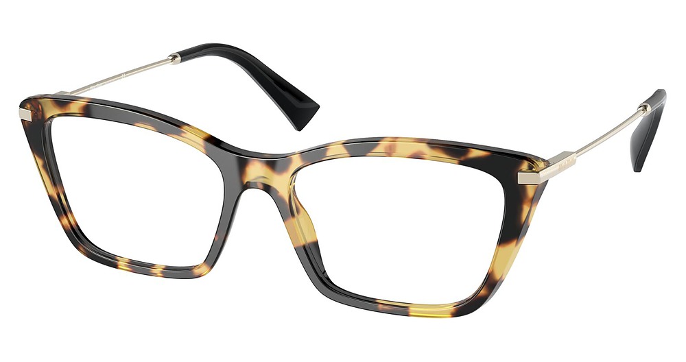 Miu Miu MU 01UV cateye eyeglasses in Light Havana