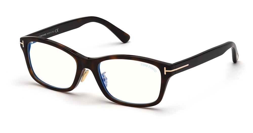 Tom Ford FT5724-D-B irregular eyeglasses in Dark Havana