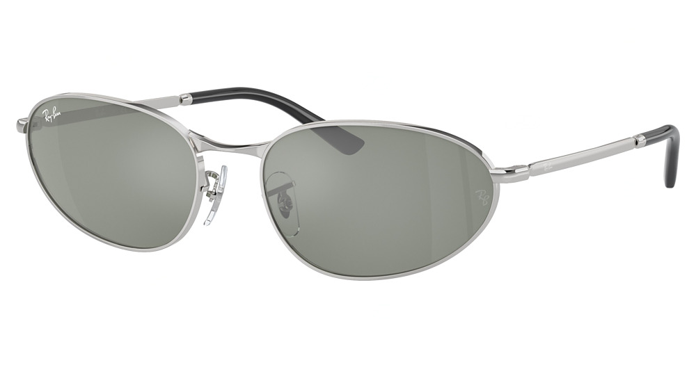 Ray-Ban RB3734 aviator sunglasses in Silver/Green Mirror Silver