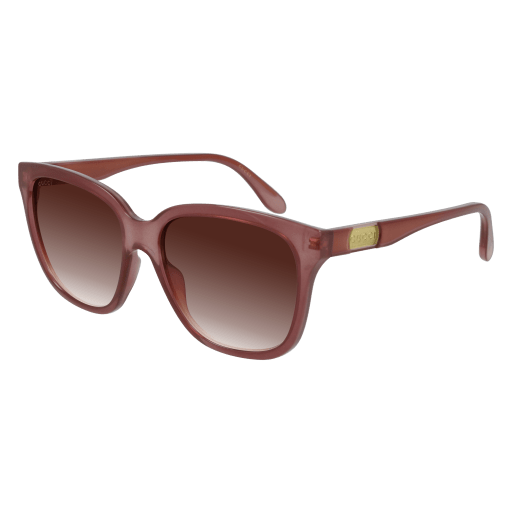 Gucci GG0790S rectangle sunglasses in Pink Pink Brown/Brown