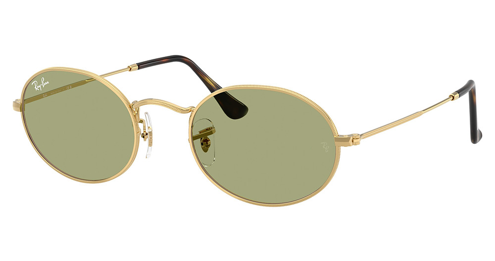 Ray-Ban RB3547 OVAL round sunglasses in Arista/Bottle Green