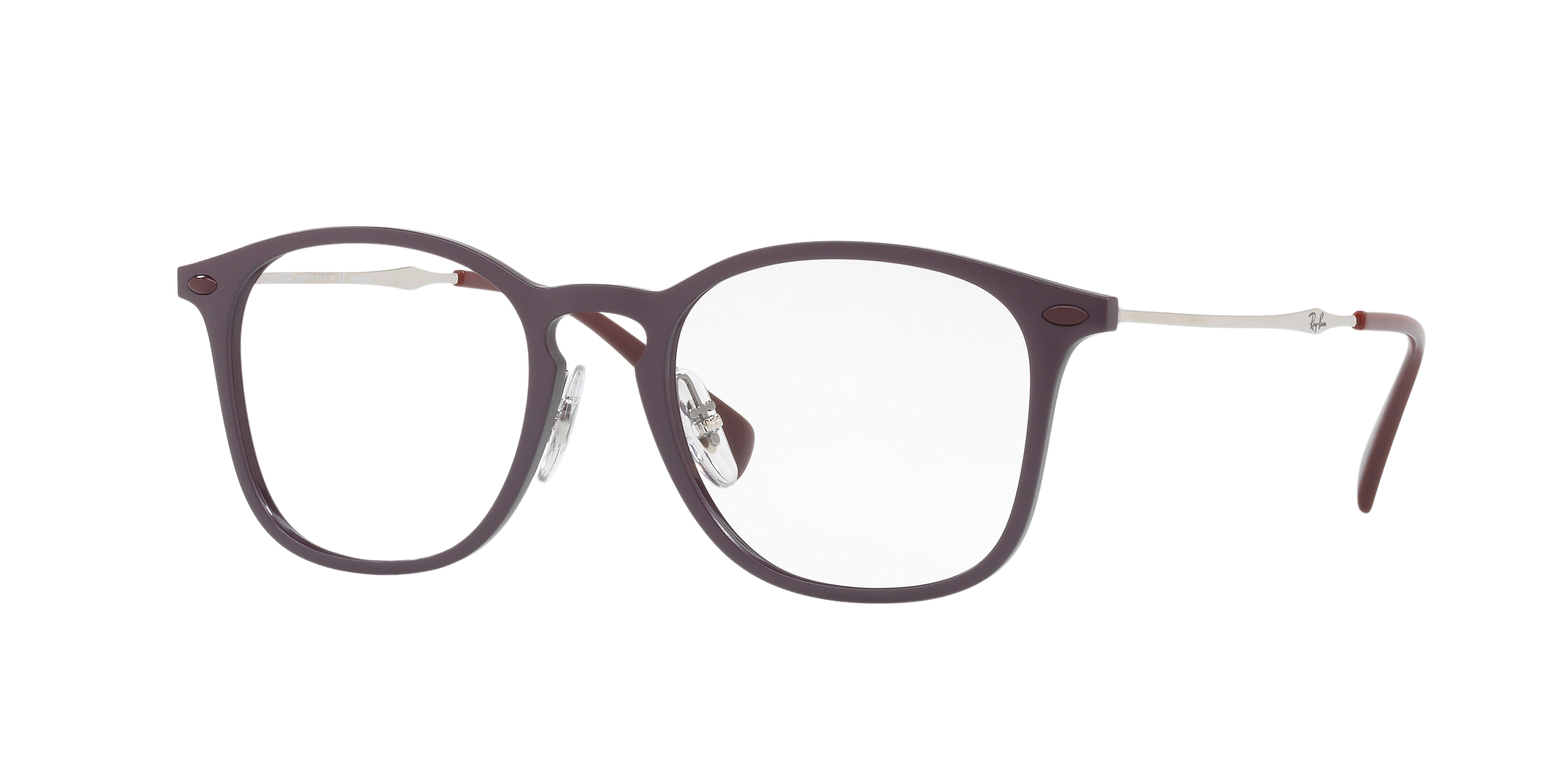 Ray-Ban RX8954 square eyeglasses in Violet Graphene