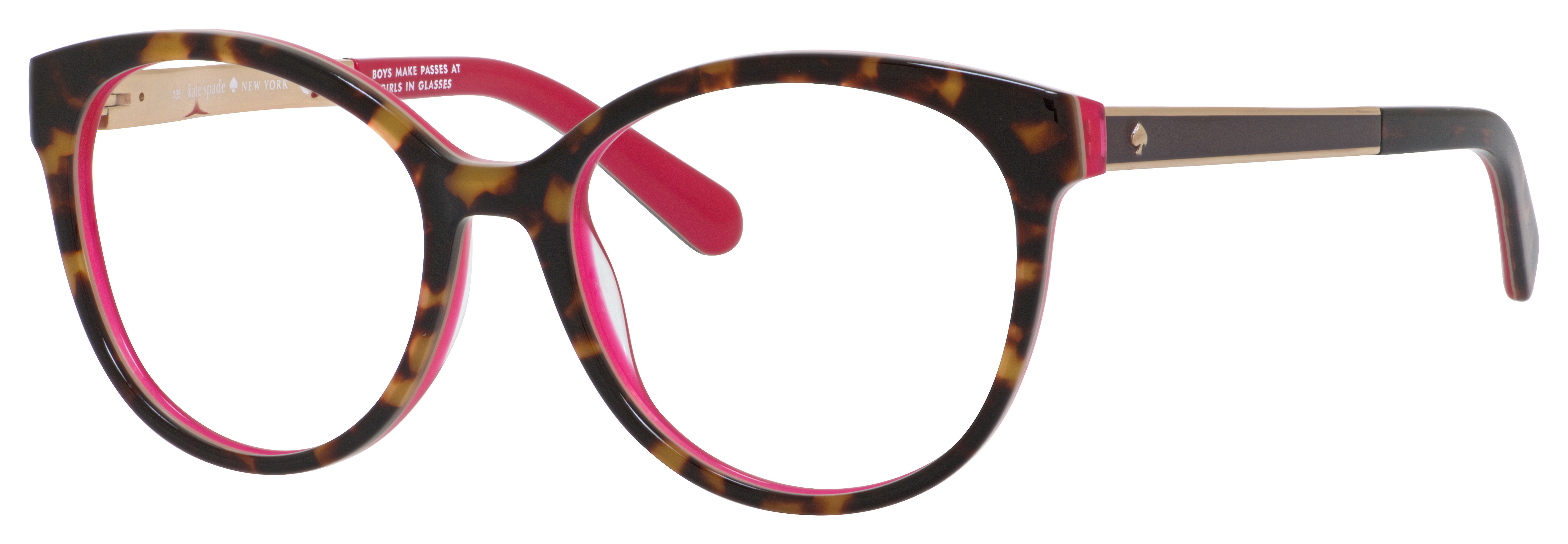 Kate Spade Caylen round eyeglasses in Havana Pink