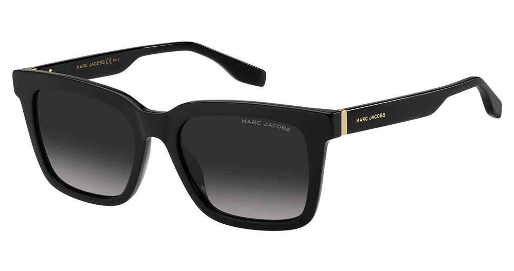 Marc Jacobs MARC 683/S rectangle sunglasses in Black/Dark Grey Shaded