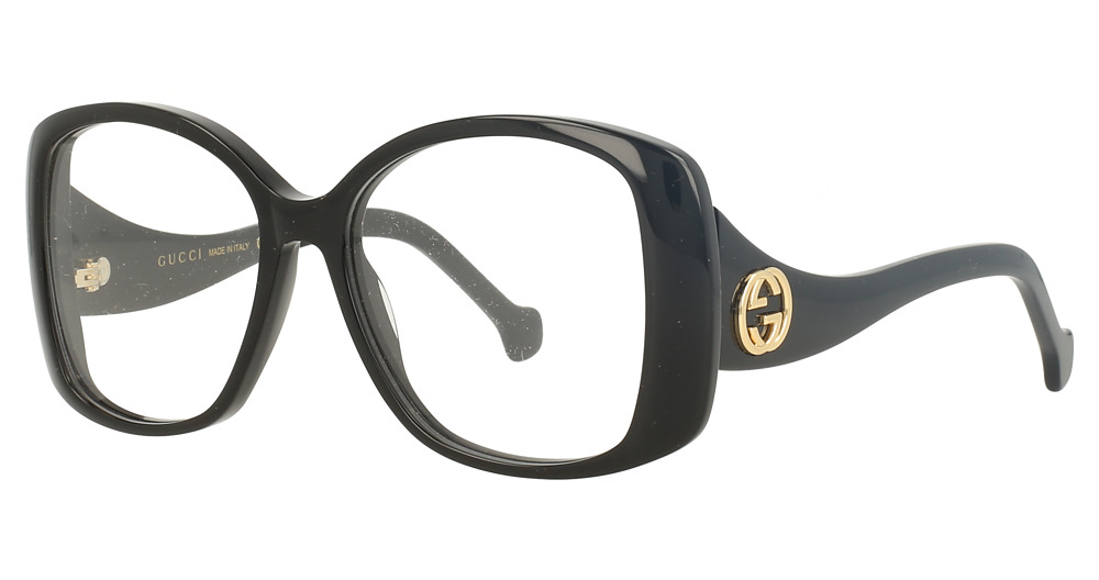 Gucci GG1236O round eyeglasses in Black Black Transparent