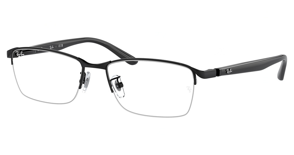 Ray-Ban RX6501D rectangle eyeglasses in Matte Black