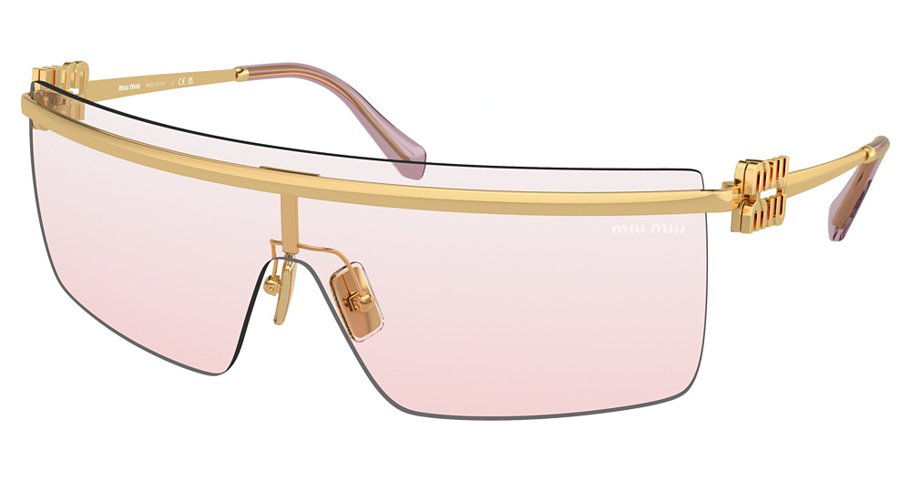 Miu Miu MU 50ZS sunglasses in Gold/Clear Gradient Pink