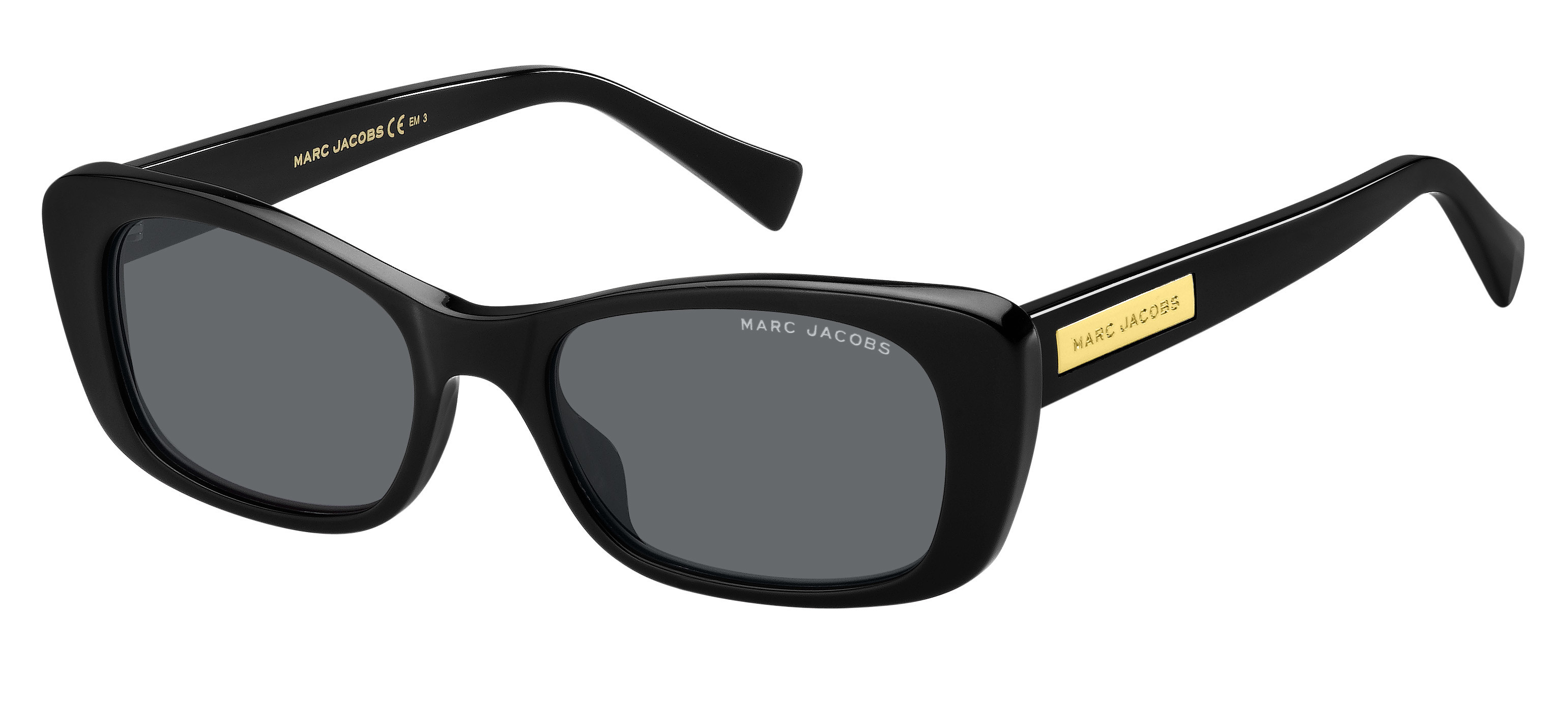 Marc Jacobs Marc 422/S rectangle sunglasses in Black (Ir Grey Blue)