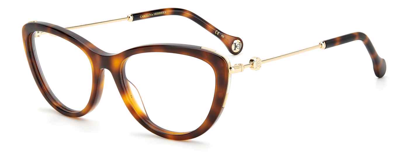 Carolina Herrera CH-0021 cateye eyeglasses in Havana