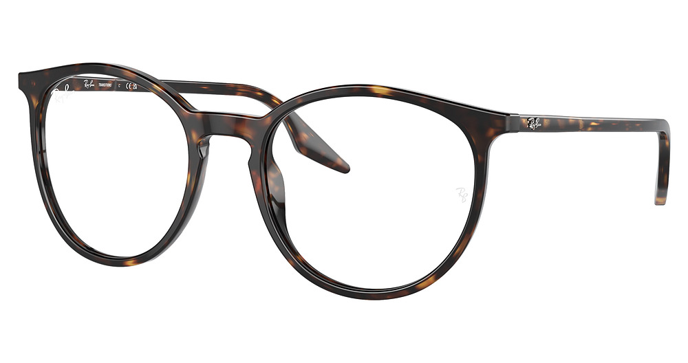 Ray-Ban RB2204F round sunglasses in Havana/Transitions 8 Green