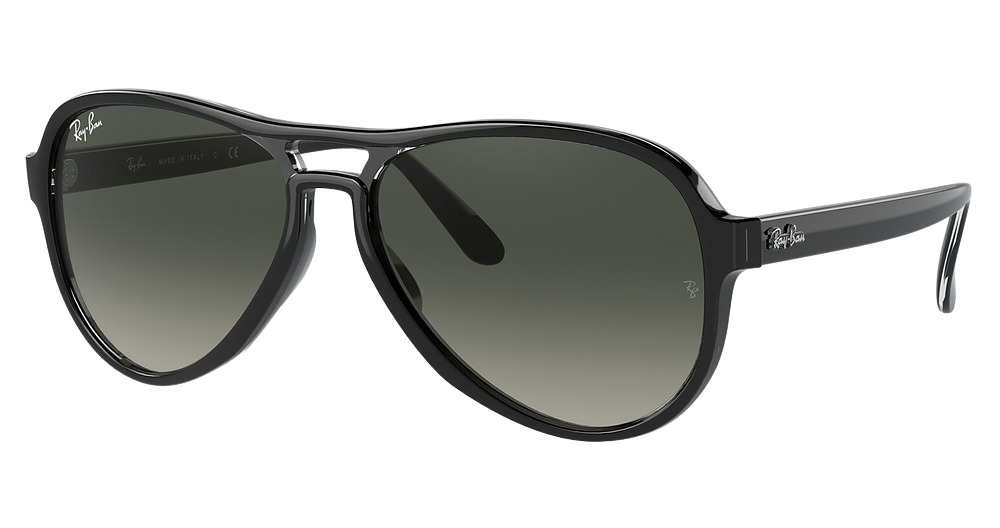 Ray-Ban RB4355 VAGABOND aviator sunglasses in Black Transparent Black/Grey Gradient