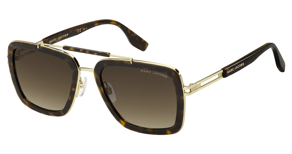 Marc Jacobs MARC 674/S rectangle sunglasses in Havana/Brown Shaded