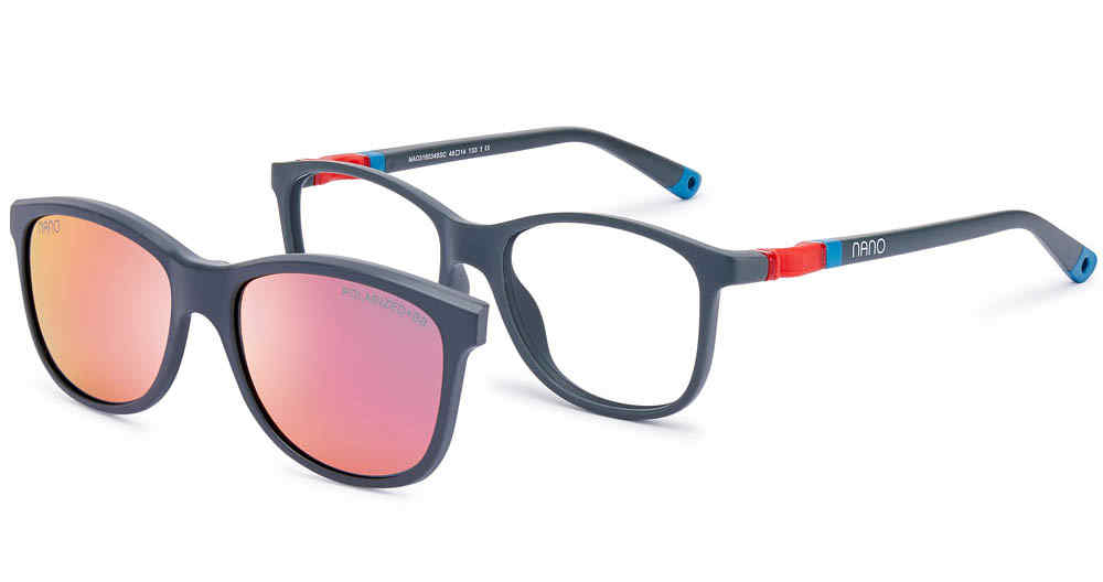 MATTE GREY BLUE RED