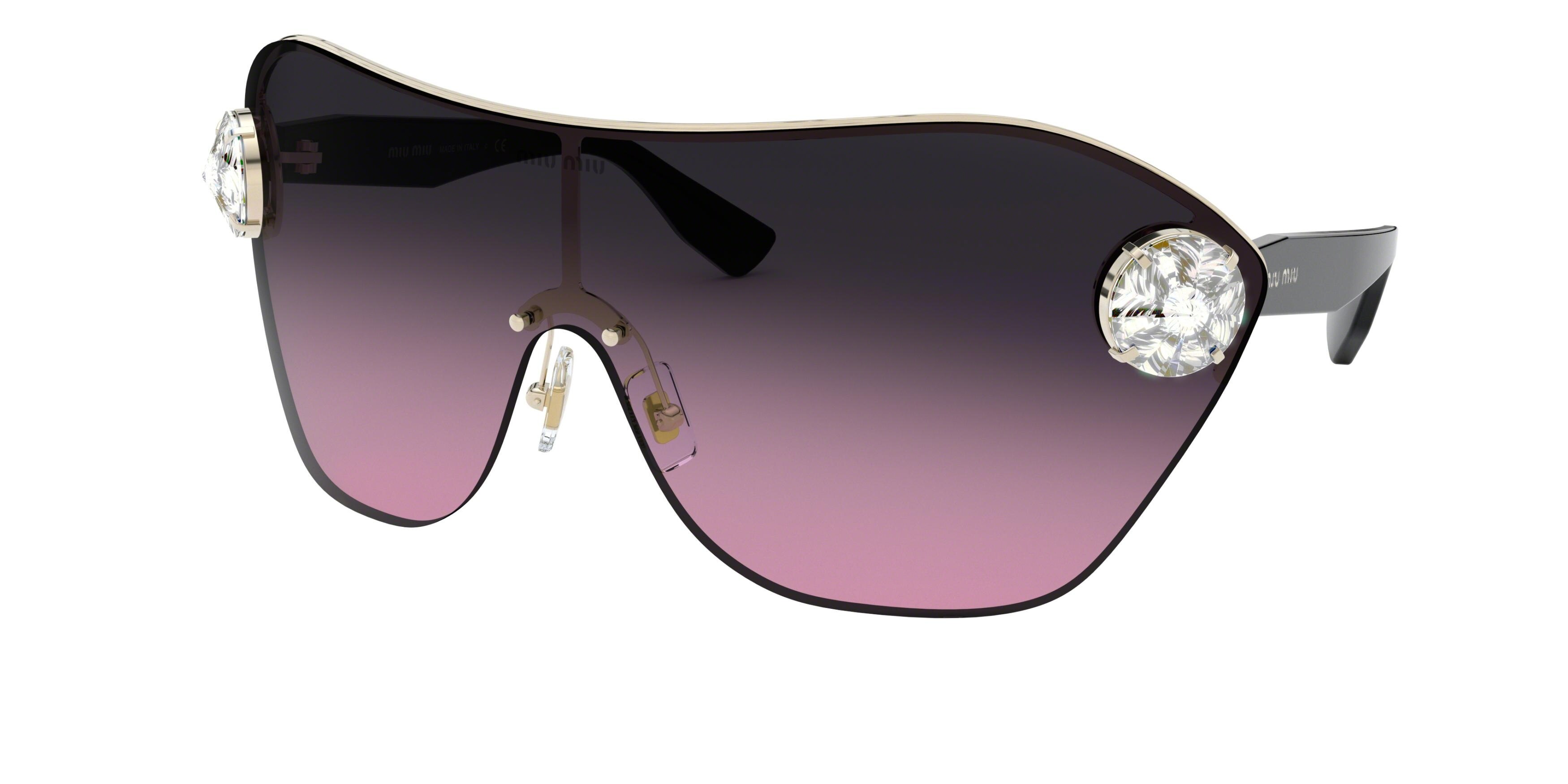Miu Miu MU 68US square sunglasses in Pale Gold
