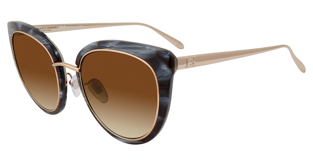 Carolina Herrera SHN594M cateye sunglasses in Blue Marble 0 Gfz