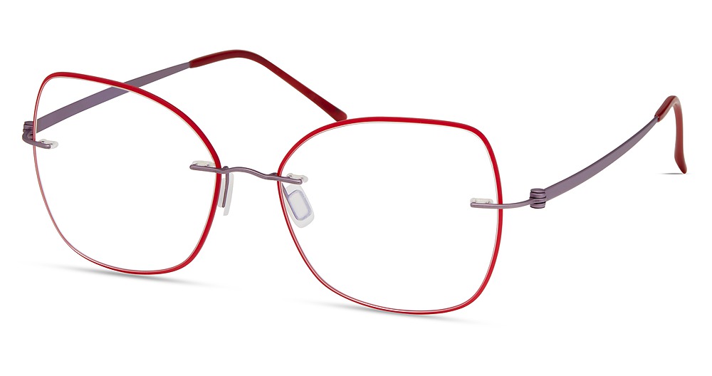 Modo 4609D round eyeglasses in Red Lavender
