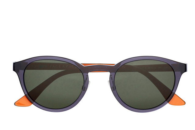Dark Mauve Grey with Grey Green Lenses