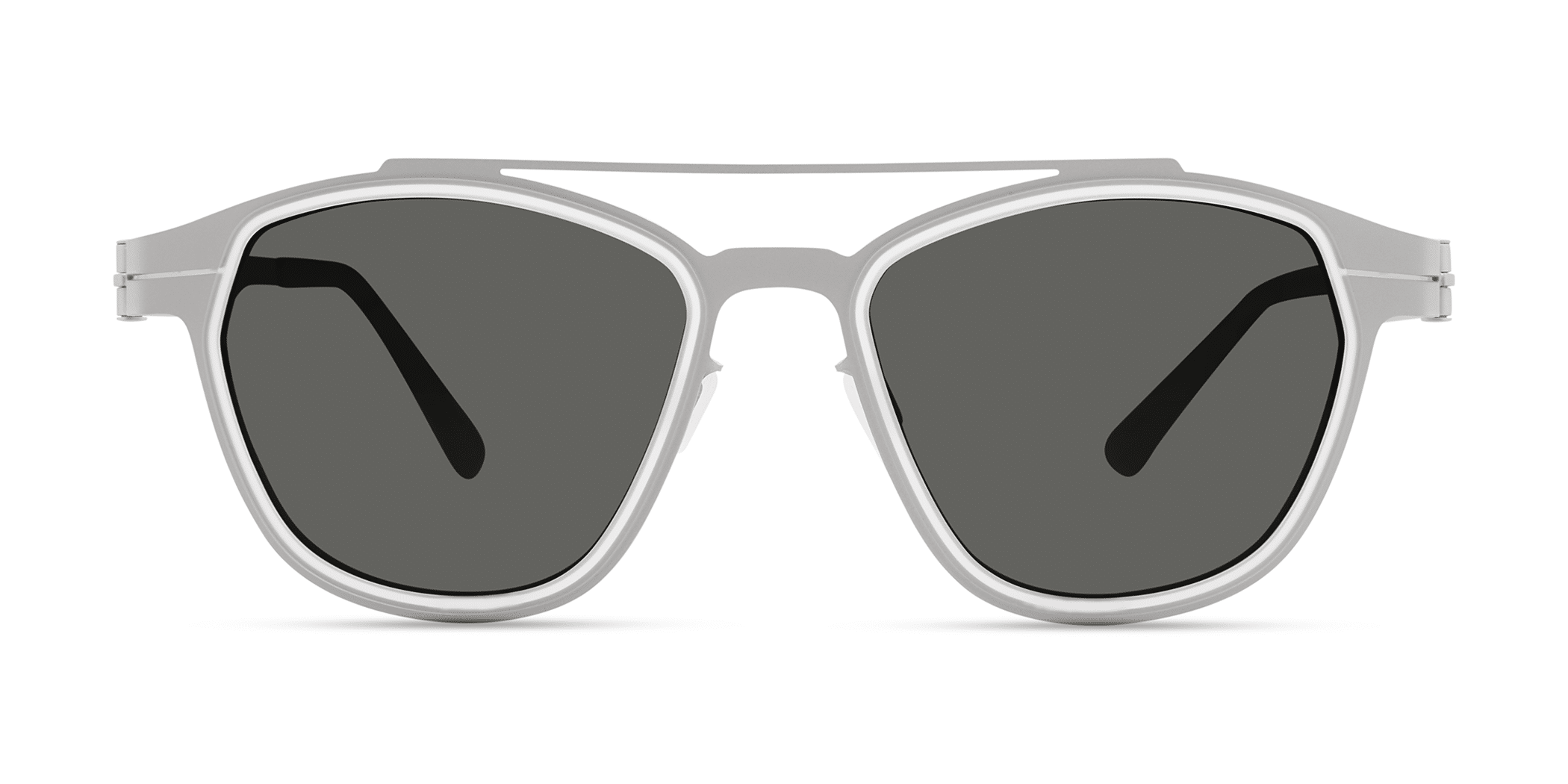 Modo 689 aviator sunglasses in Crystal/Silver