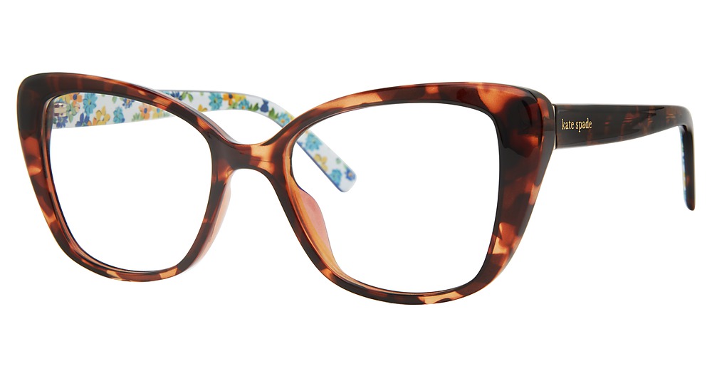 Kate Spade FIONA/BB rectangle eyeglasses in Havana