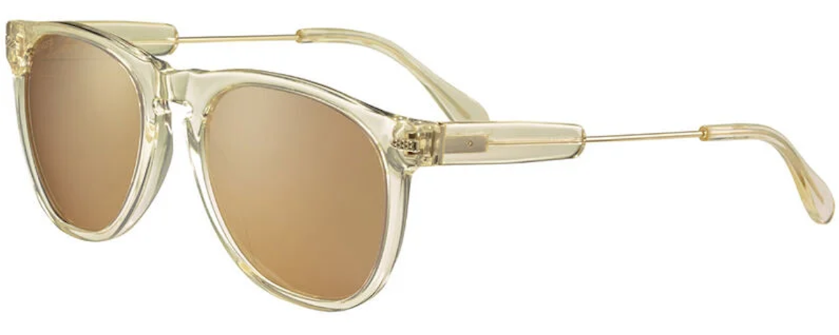 Shiny Light Gold Champagne Translucide AB2749 Acetate / Mineral Polarized Drivers Gold