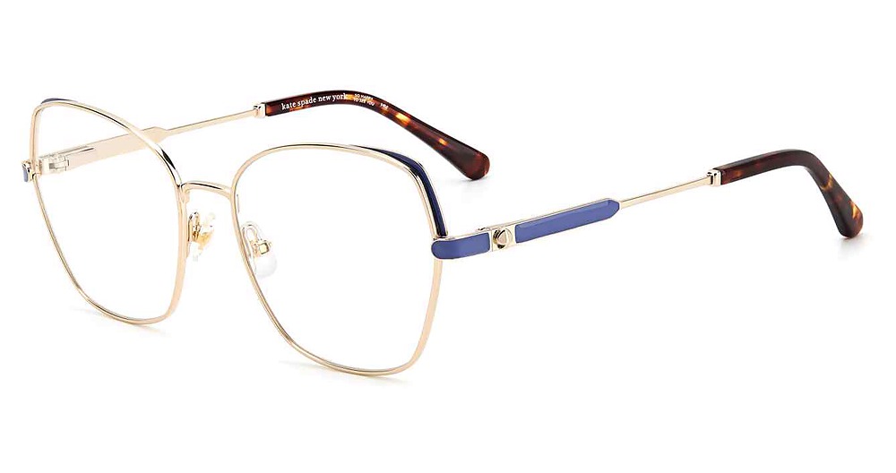 Kate Spade ZEENA/G irregular eyeglasses in Gold Blue