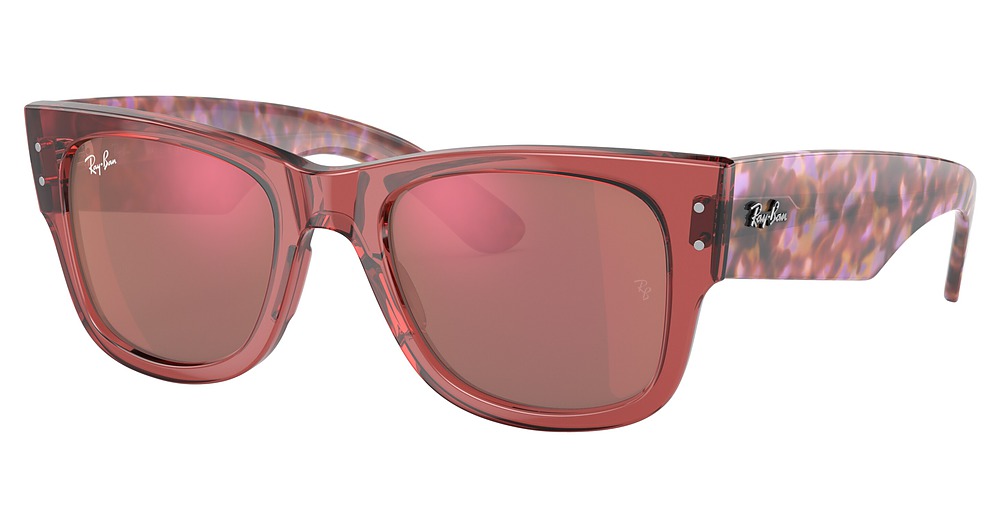 TRANSPARENT PINK / BROWN MIRROR DARK RED