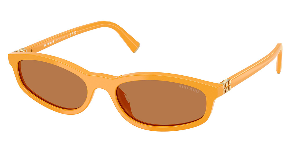 Miu Miu MU A06S round sunglasses in Soleil/Brown