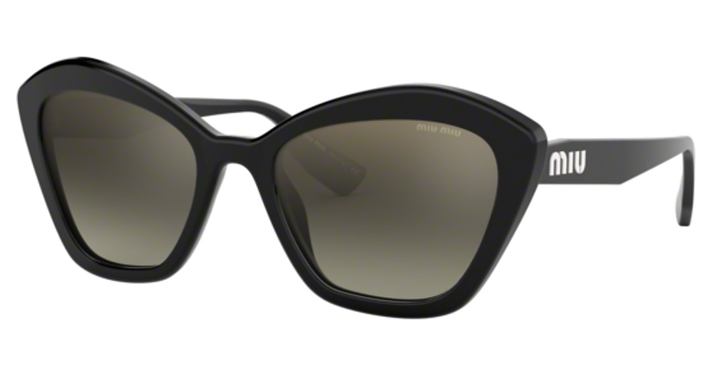 Miu Miu MU 05US CORE COLLECTION cateye sunglasses in Black/Gradient Grey Mirror Silver