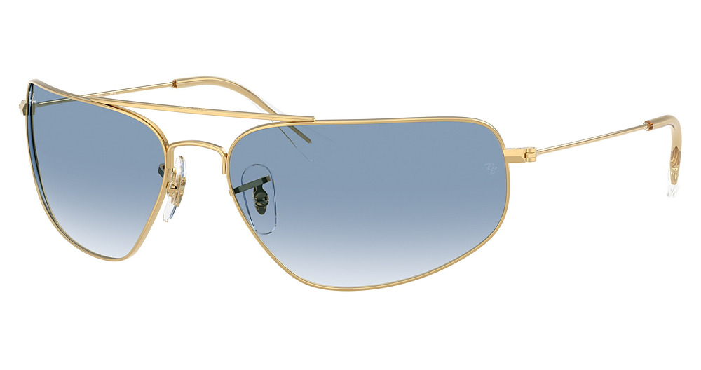 Ray-Ban RB3780 aviator sunglasses in Arista/Clear Gradient Blue