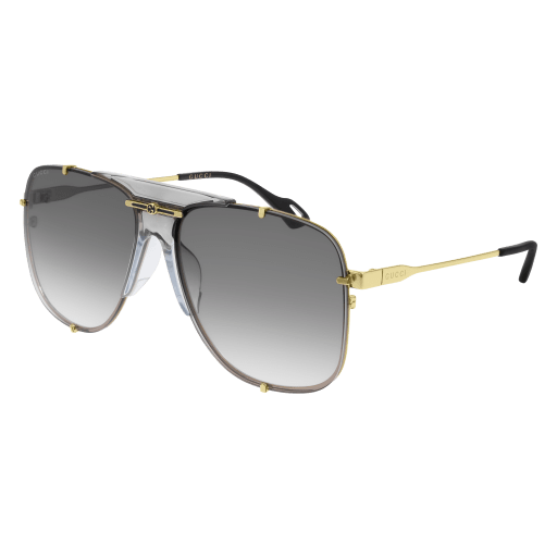 Gucci GG0739SA aviator sunglasses in Gold Gold Grey/Nylon