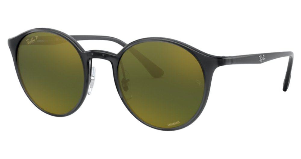 TRANSPARENT GREY / GREEN MIRROR GOLD GRADIENT