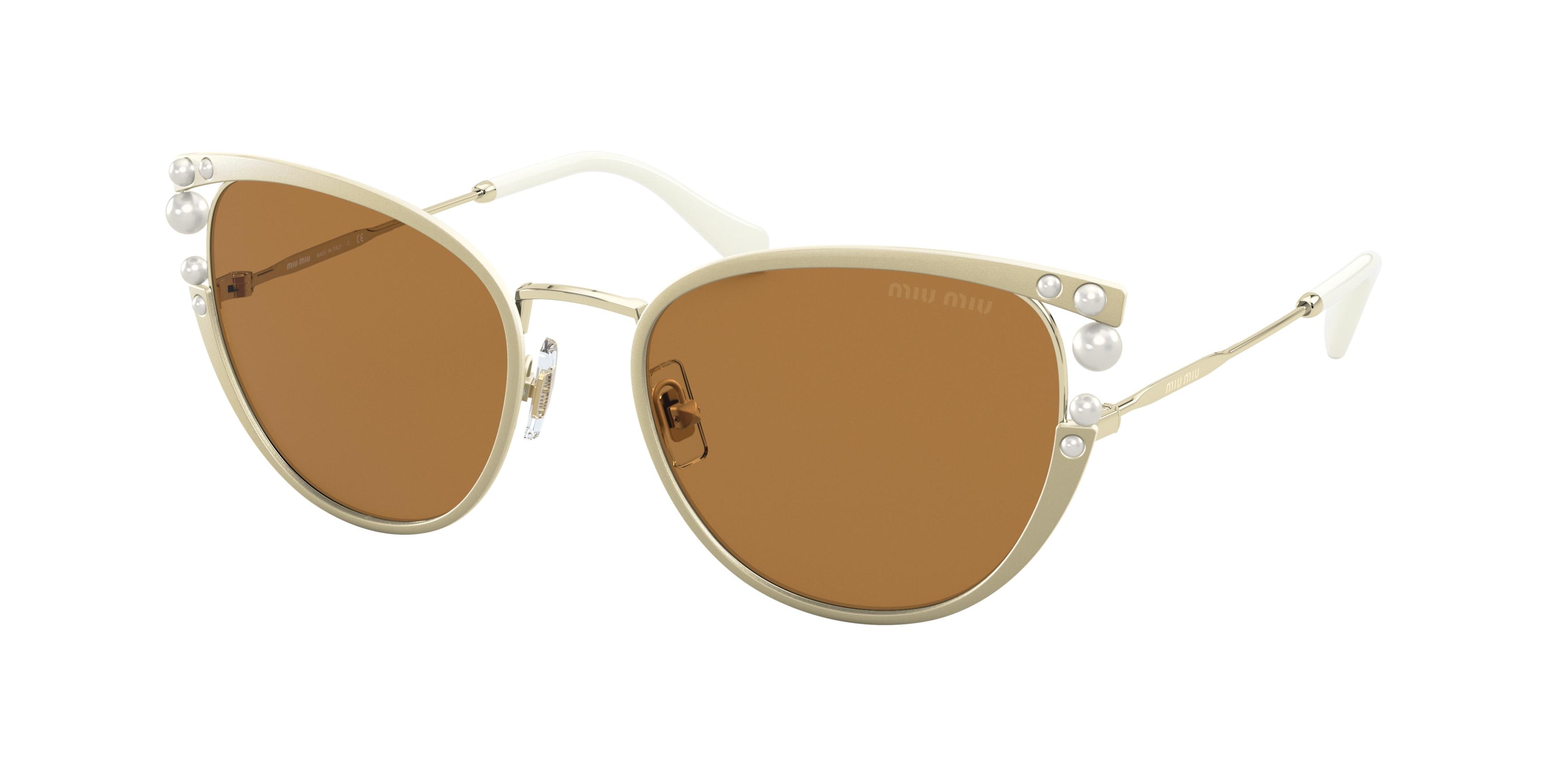 Miu Miu MU 62VS cateye sunglasses in Pale Gold