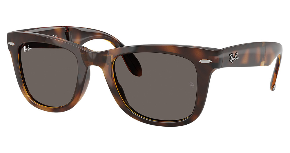 Ray-Ban RB4105 FOLDING WAYFARER sunglasses in Havana/Dark Grey