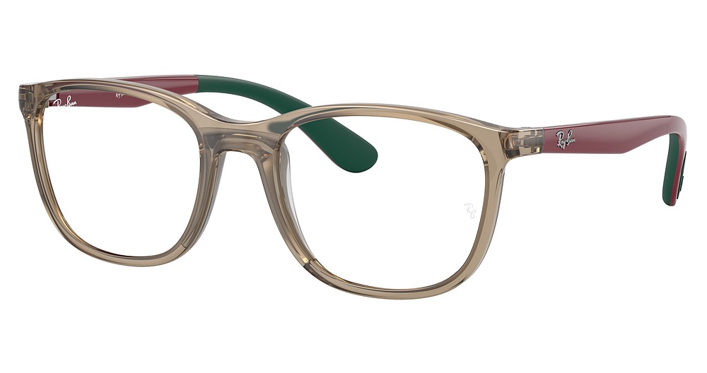 Ray-Ban RY1620 round eyeglasses in Transp Brown on Rubber G