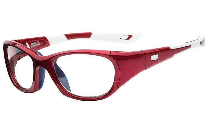 Shiny Crimson/White / Clear with Silver Flash Mirror