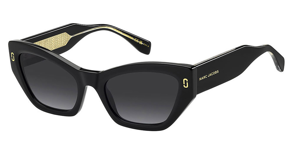 Marc Jacobs MJ 1117/S rectangle sunglasses in Black/Dark Grey Shaded