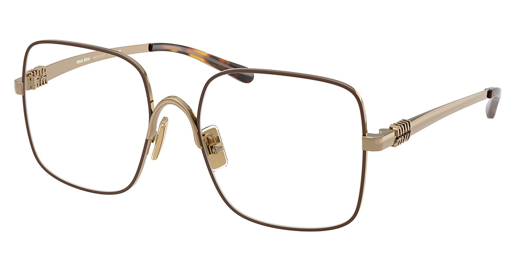 Miu Miu MU 51YV square eyeglasses in Chocolate