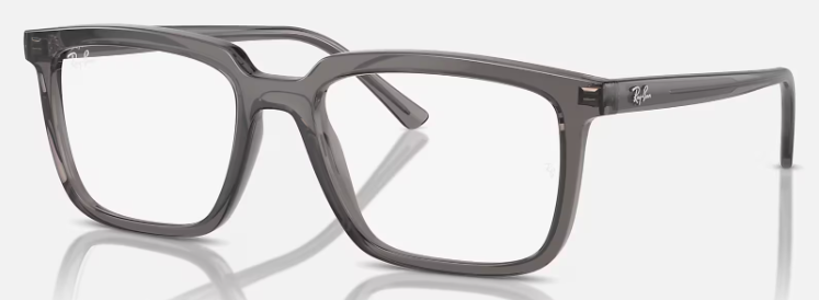 Ray-Ban RX7239F ALAIN rectangle eyeglasses in Opal Dark Grey