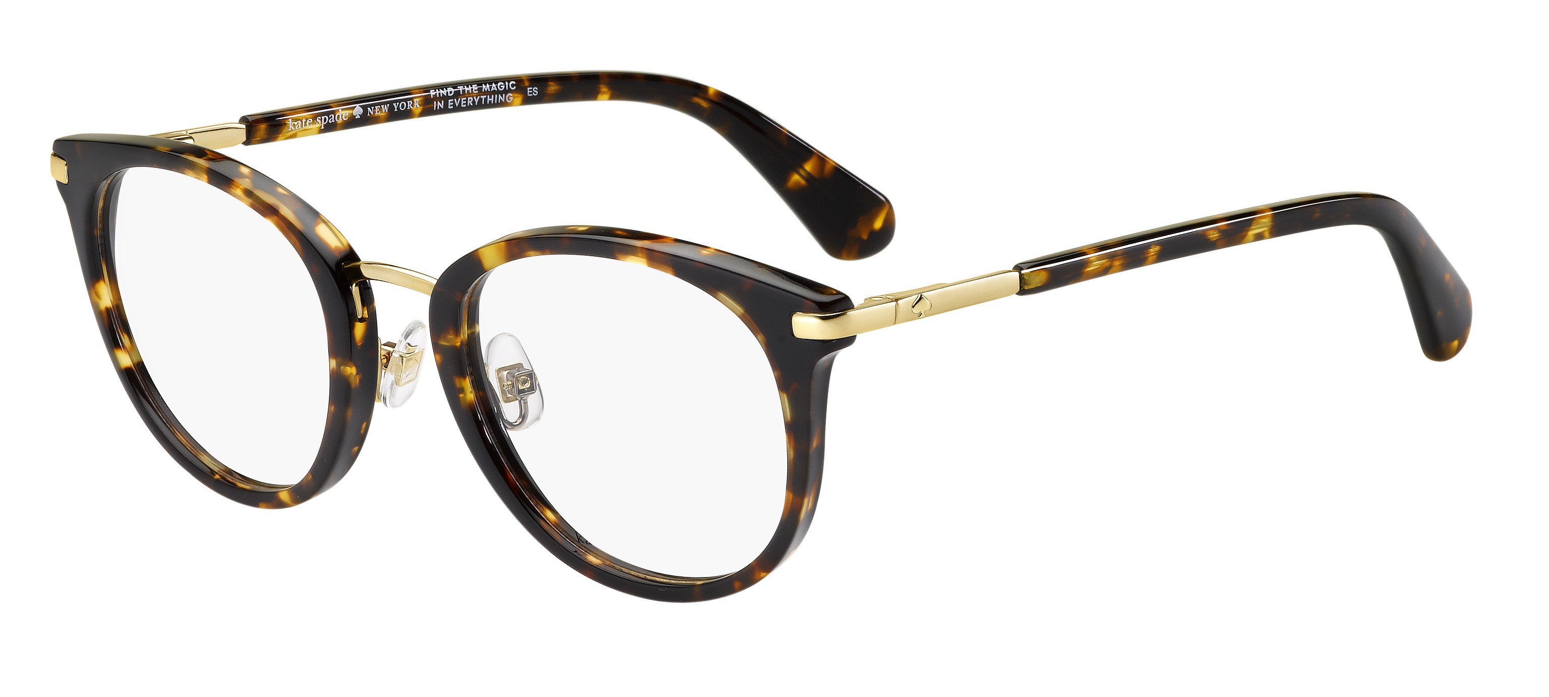 Kate Spade Kaysie round eyeglasses in Dark Havana