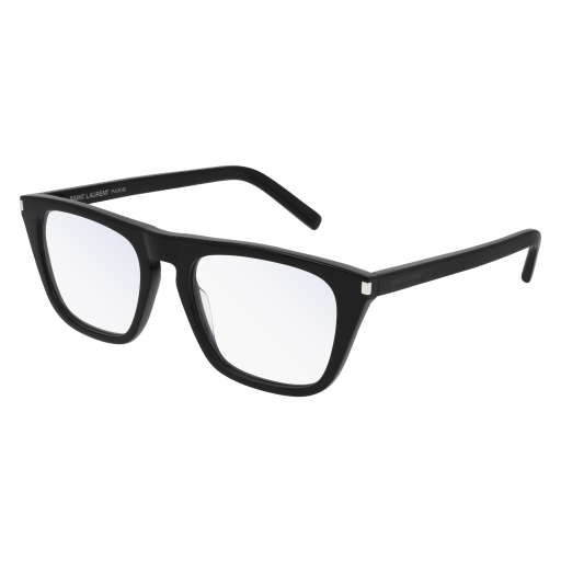 Saint Laurent SL 343 rectangle eyeglasses in Black Black Transparent