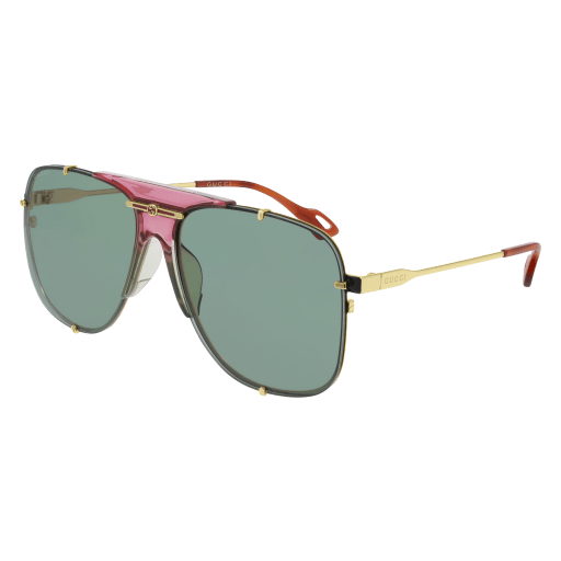 Gucci GG0739SA aviator sunglasses in Gold Gold Green/Nylon