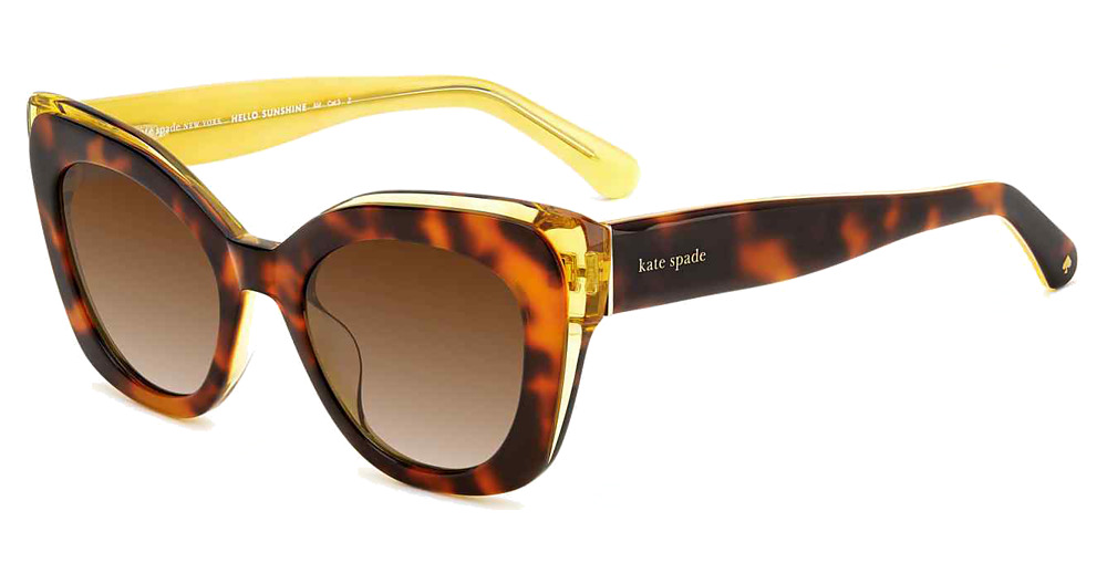 Kate Spade MARIGOLD/S rectangle sunglasses in Havana/Brown Shaded Polarized