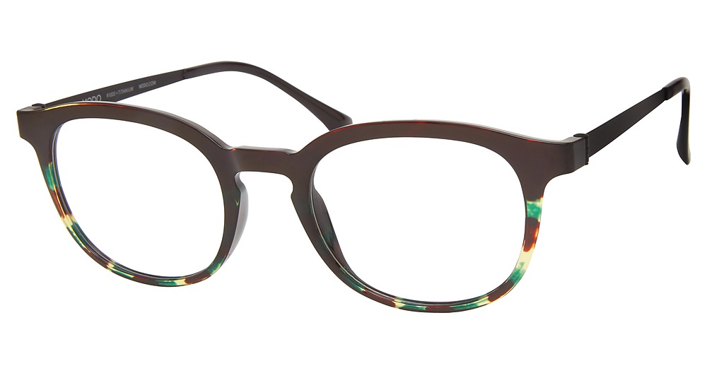 Modo 7050 round eyeglasses in Black Tort Gradient