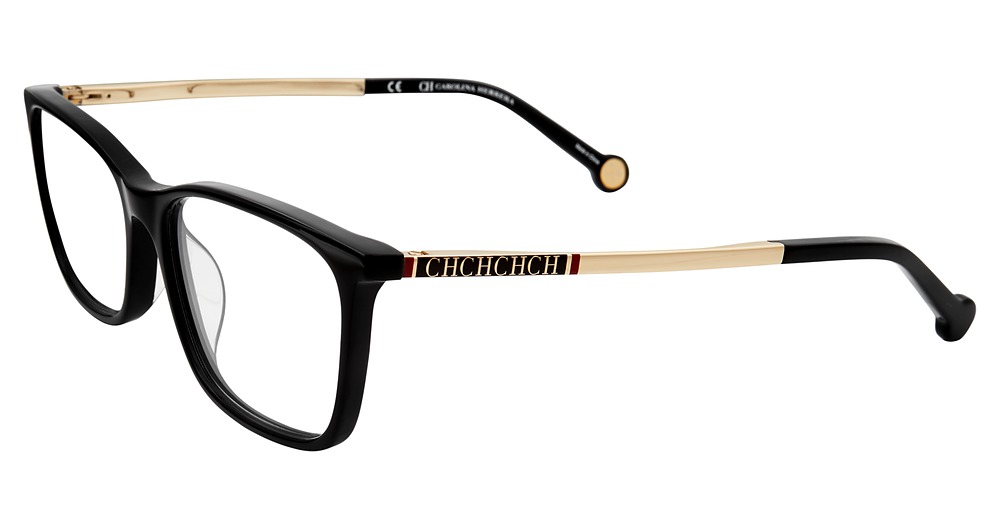 Carolina Herrera VHE722K square eyeglasses in Black 0700