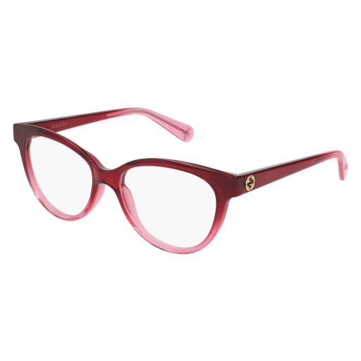Gucci GG0373O round eyeglasses in Red Red Transparent
