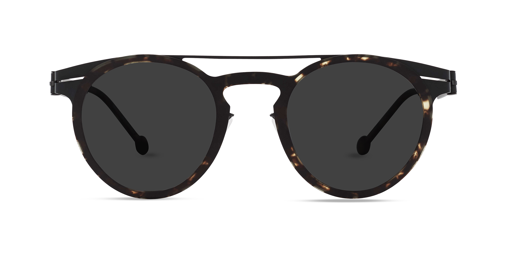 Modo DARSENA round sunglasses in Tortoise/Black