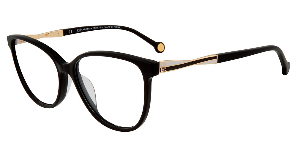Carolina Herrera VHE780K rectangle eyeglasses in Black 0700